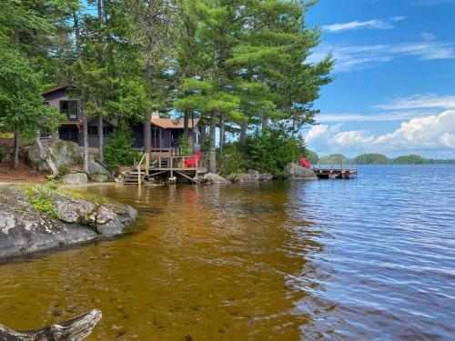 Landskap semula jadi dekat dengan rumah percutian