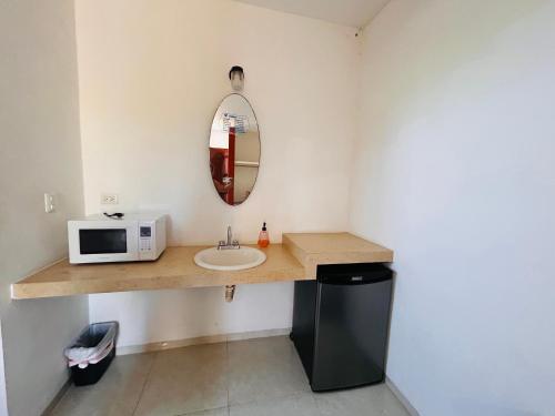 Kuchyň nebo kuchyňský kout v ubytování Babymar departamentos a 2 cuadras de la playa.