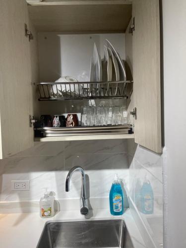 Kuchyň nebo kuchyňský kout v ubytování Apartamento laureles estadio 203