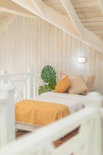 Letto o letti in una camera di Villa Yemanjá