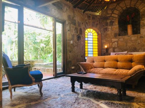 Χώρος καθιστικού στο El Refugio de los Ángeles