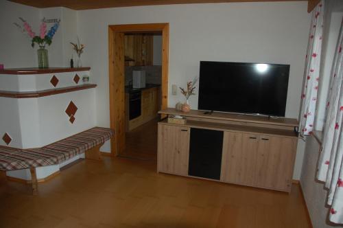 Μια τηλεόραση ή/και κέντρο ψυχαγωγίας στο Haus hart im Zillertal appartement