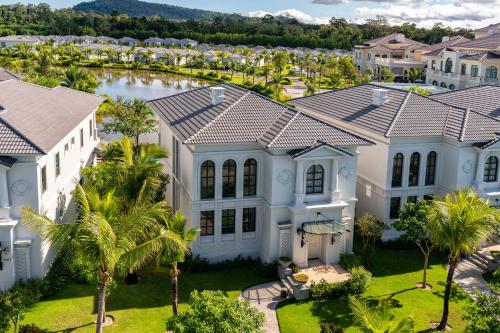an aerial view of a house with palm trees at Melia Vinpearl Phu Quoc in Phu Quoc
