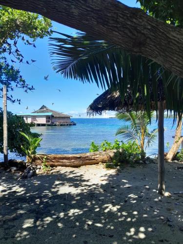 a view of the ocean from the beach at Imagination Island Eco Resort in Gizo