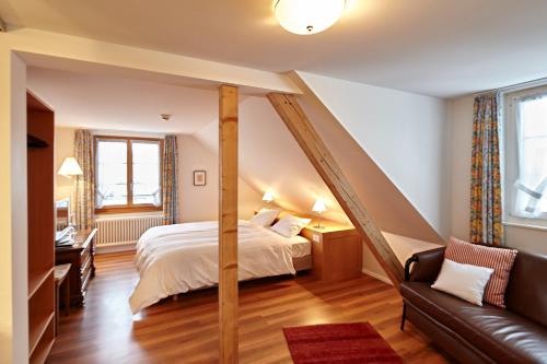 Postel nebo postele na pokoji v ubytování Landgasthof Hotel Rössli