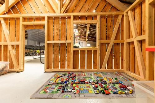 a building being constructed with a lego room at Heide Ferien - Hof Bockelmann in Bispingen