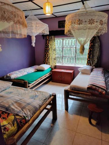 Ένα ή περισσότερα κρεβάτια σε δωμάτιο στο Amahoro Guest House