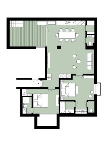 Boutique-Hotel Schmelzhofの見取り図または間取り図