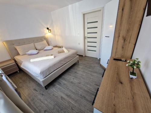 Postel nebo postele na pokoji v ubytování Home Studio