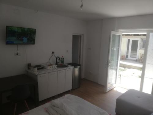 Kuchyň nebo kuchyňský kout v ubytování Hostel Vintage