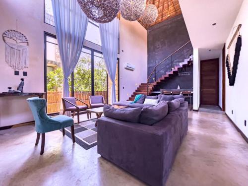 Χώρος καθιστικού στο Luxury Private penthouse with private pool