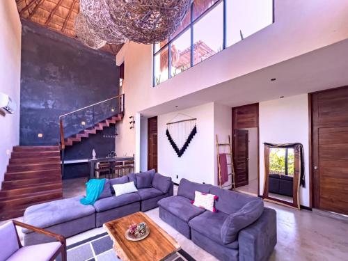 Χώρος καθιστικού στο Luxury Private penthouse with private pool