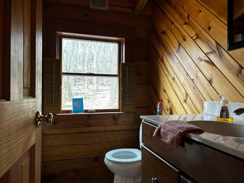 Ένα μπάνιο στο Cozy Cabin