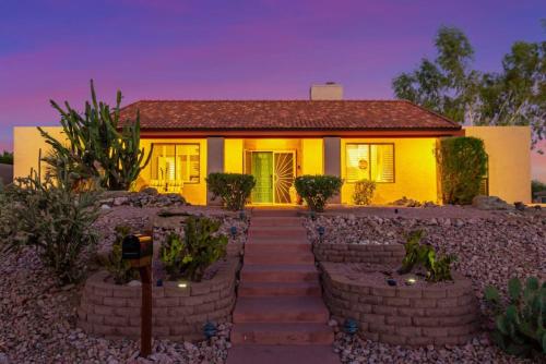 a house with a pathway in front of it at Vibrant 4 Bedroom with Pool and Spa in Fountain Hills