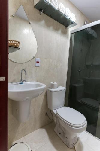 Koupelna v ubytování Hotel Coração Verde