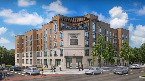 a rendering of a building with cars parked in front at TownePlace Suites by Marriott Memphis Germantown in Memphis
