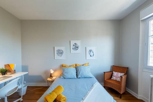 Ένα ή περισσότερα κρεβάτια σε δωμάτιο στο Le Constantine - Paix & Lumière