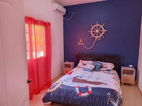 Postel nebo postele na pokoji v ubytování La casa Amelia Nueva Gorgona