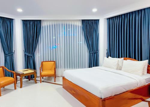 Katil atau katil-katil dalam bilik di Hotel Sor