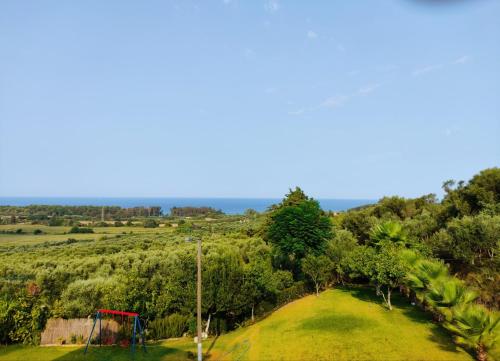 an aerial view of a park with a playground at SIMOS' sea view house in Nikópolis