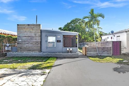 a tiny house on the side of a street at Two Bedroom Hollywood Beach Vacation Sc01 in Hollywood