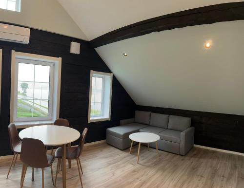 Χώρος καθιστικού στο Husslåttene apartments