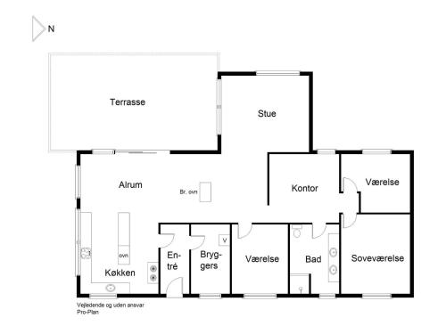 a floor plan of a house at Holiday Home Ermelinda - 900m to the inlet by Interhome in Nordborg