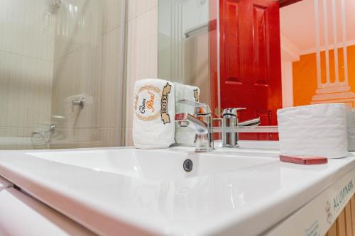Koupelna v ubytování Hotel Cima Real