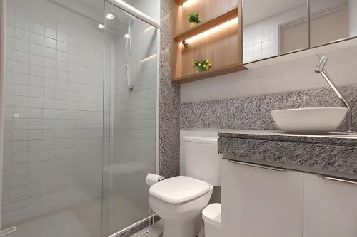 Vannituba majutusasutuses Apto. Beira Mar Alto Padrão - by TRH Home Stay