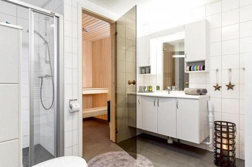 Koupelna v ubytování Skarsnuten Panorama 61, Hemsedal