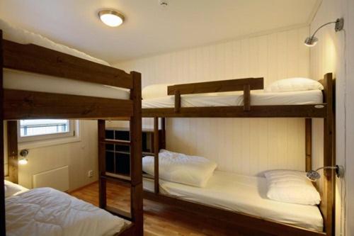 two bunk beds in a small room withthritisthritisthritisthritisccess at Skarsnuten Panorama 61, Hemsedal in Hemsedal