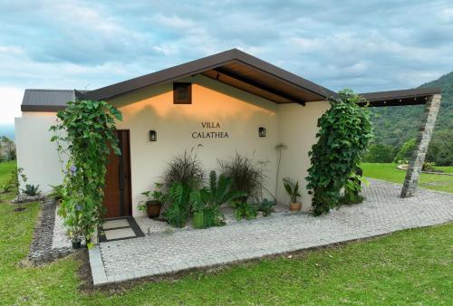 Κήπος έξω από το Villas Jawara ! Un Volcán en su Jardín !