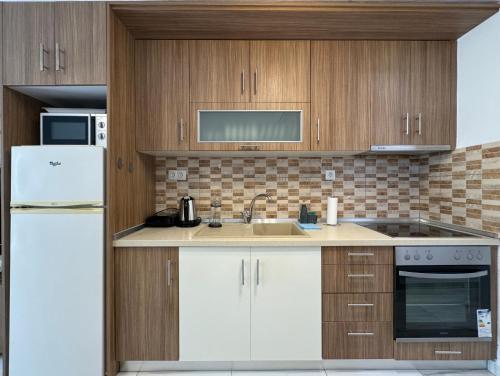 Η κουζίνα ή μικρή κουζίνα στο Violeta Apartments