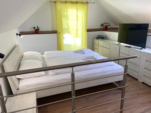 Postel nebo postele na pokoji v ubytování M3-Apartmány