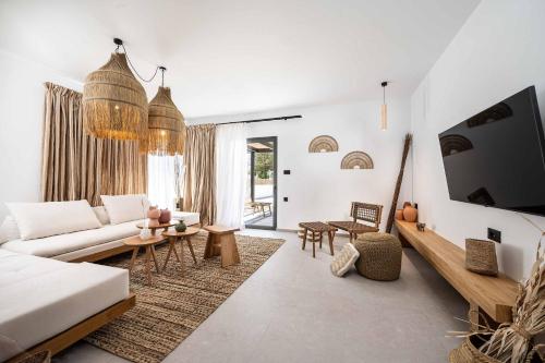 Телевизор и/или развлекательный центр в Rastoni Villas