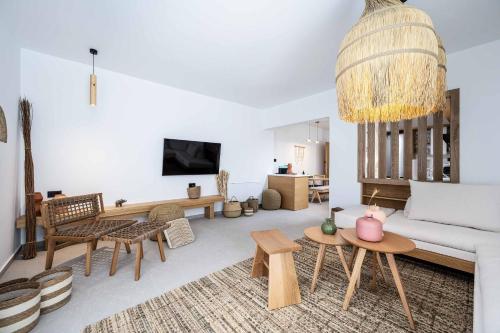Телевизор и/или развлекательный центр в Rastoni Villas