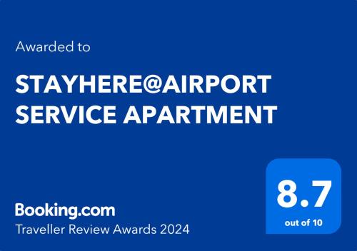 a blue sign with the words skypepterpterpterpteroperative service appointment at STAYHERE@AIRPORT SERVICE APARTMENT in Ban Bo Han