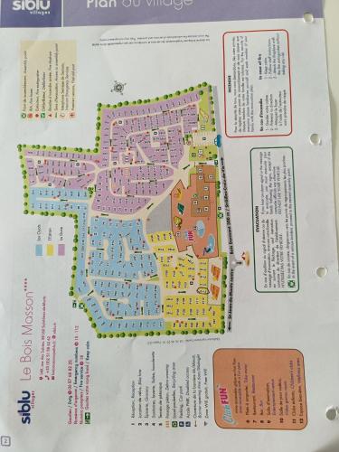 une carte du plan proposé pour un village dans l'établissement Mobil-home INTUITION 8P, à Saint-Jean-de-Monts