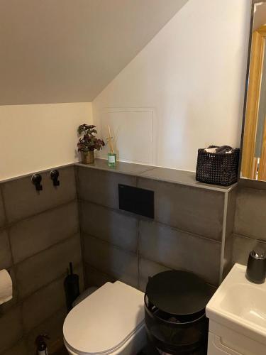 Koupelna v ubytování Konrads Apartment