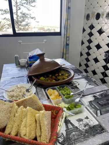 a table with a bunch of food on it at Casa Marwan in Tetouan
