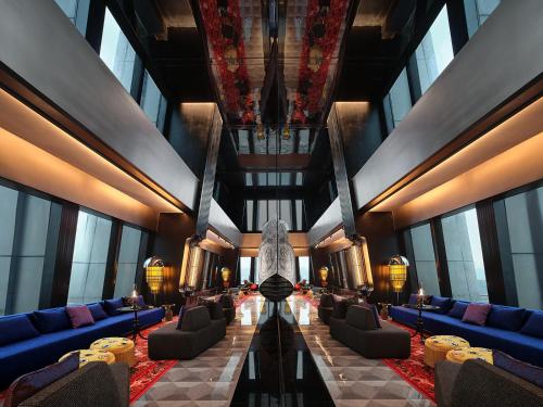 ISEYA Panoramic Hotel Chongqing Jiefangbei Flagshipにあるシーティングエリア