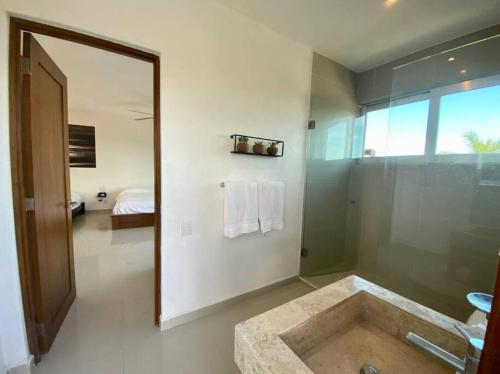 Koupelna v ubytování Estudio con WiFi, Netflix y Aire