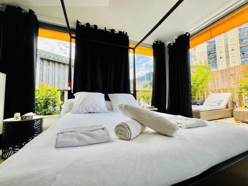 Loft atypique 130 m2 Clim patio couvert et terrasse pkg privé inclus gratuit tram à 5mn à pied un accès direct au centre-ville