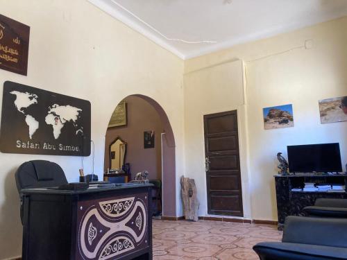 a salon room with a sign that says safari bar service at Safari Abu Simbel in Abu Simbel