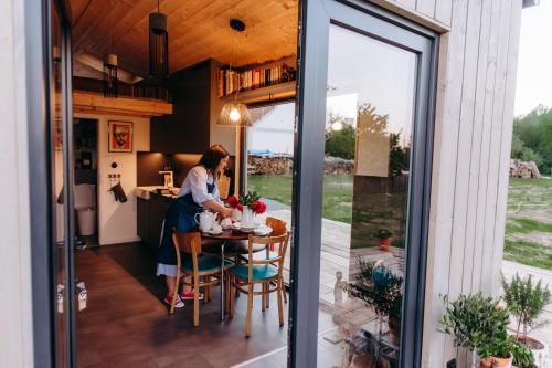 Η κουζίνα ή μικρή κουζίνα στο nádech - glamping na statku