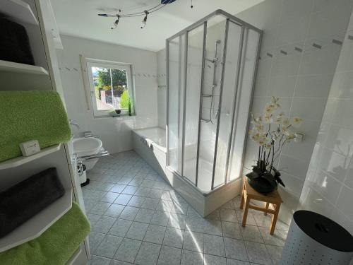 Koupelna v ubytování Ferienwohnung FlatNETT