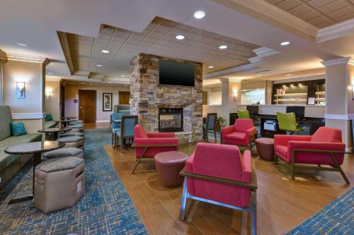TV a/nebo společenská místnost v ubytování Hampton Inn Princeton