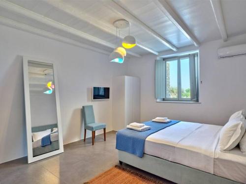 Katil atau katil-katil dalam bilik di La Vitalite Luxury Villa in Paros