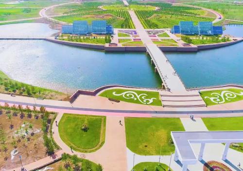 Landskap semula jadi dekat dengan apartmen