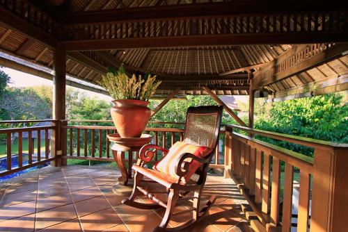 Balkoni atau teres di Villa Hanani